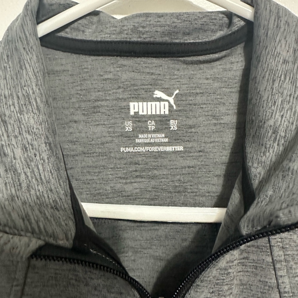 Puma Gray Sleeveless Zip-Up Vest Golf Vest - Picture 3 of 4